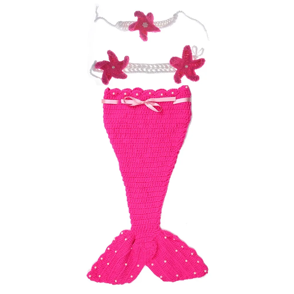 Baby Mermaid Set With Tail Top And Headband
