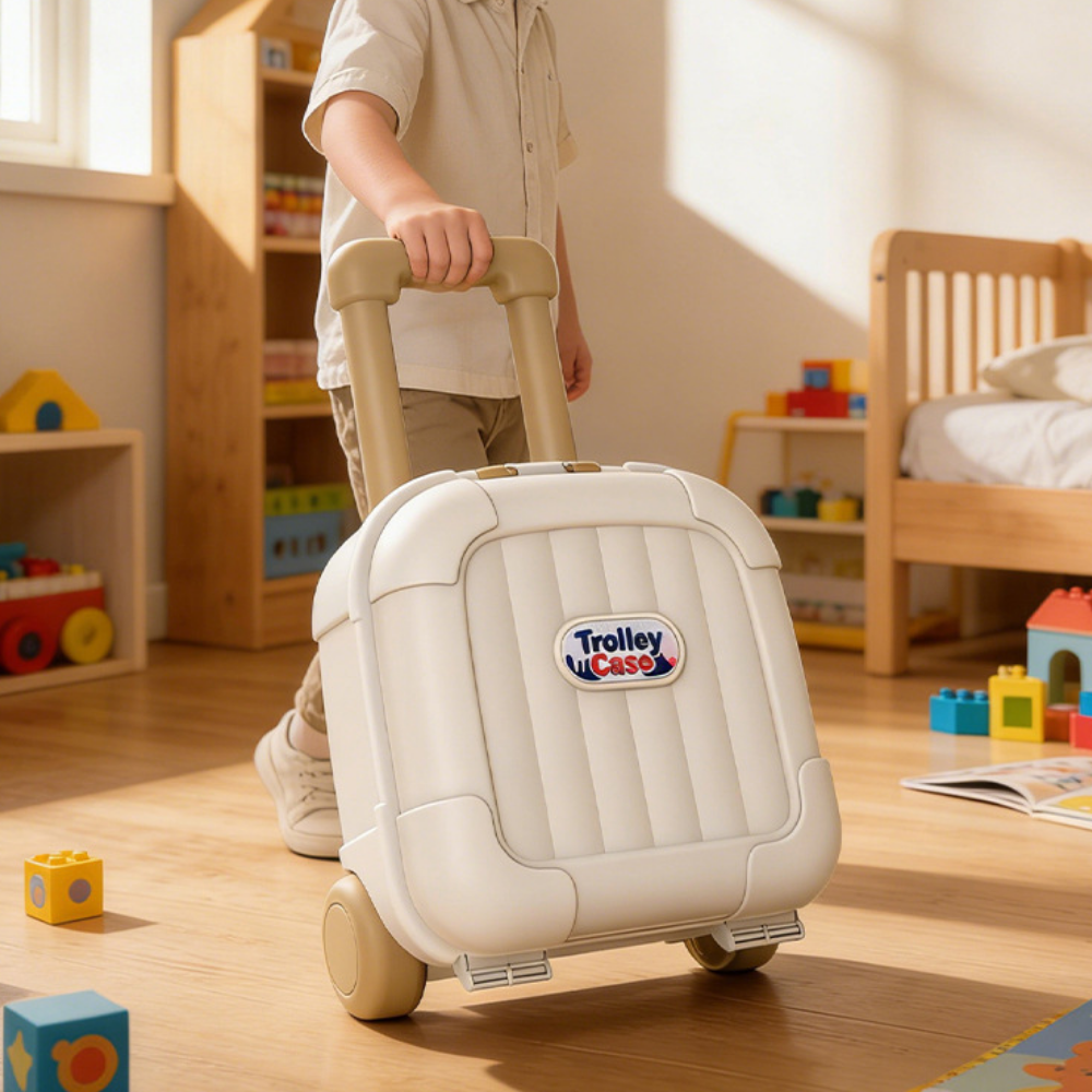Valise de voyage pour enfants montrant son espace de rangement