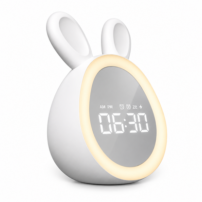 Digital Alarm Clock for Kids with Rabbit Night Light
