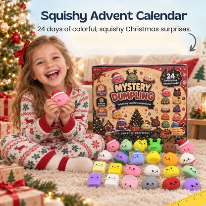 Squishies en forme de raviolis sortis du calendrier de Noël