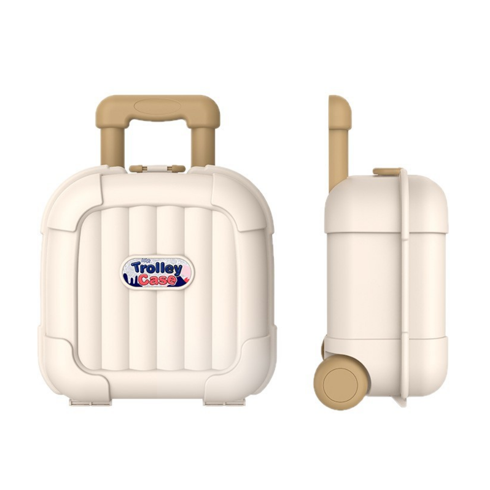 Valise de rangement à roulettes pour enfants vue de face