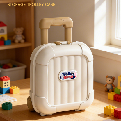Valise de rangement pour enfants posée sur une surface