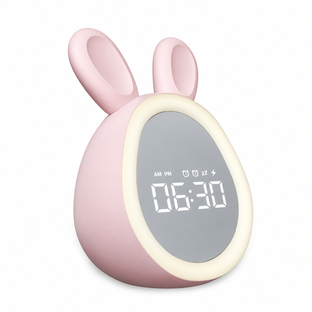Digital Alarm Clock for Kids with Rabbit Night Light