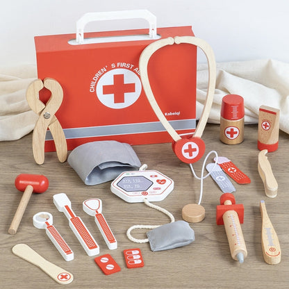 Ensemble de jeu de docteur en bois pour stimuler l’imagination des enfants