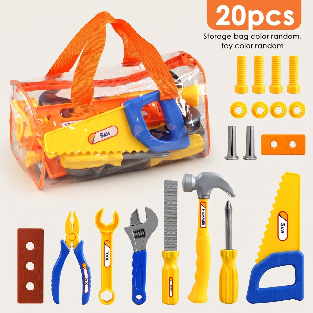 Accessoires de bricolage jouet rangés dans le coffret pour enfants
