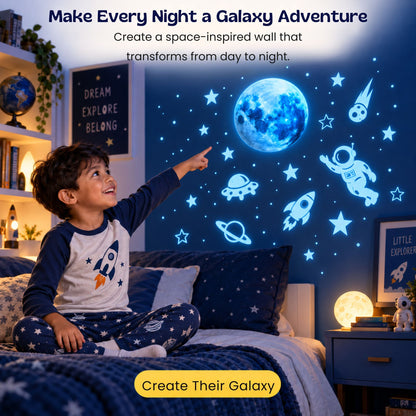 Autocollants phosphorescents d’espace pour personnaliser une chambre