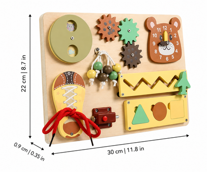 Montessori Wooden Gear Clock for Kids