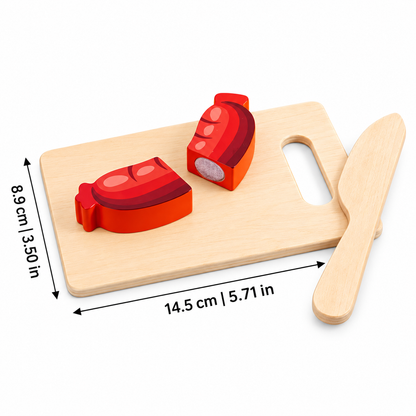 Ensemble d’aliments en bois à assembler et à découper pour enfant