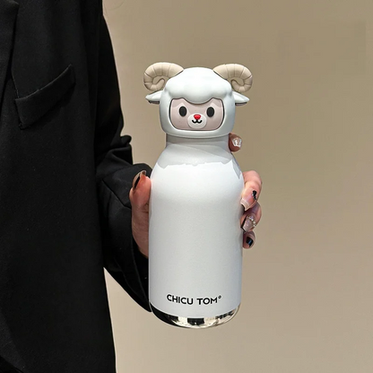 Animal-Print Insulated Water Bottle for Kids