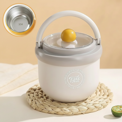 Insulated Stainless Steel Food Bowl With Spoon