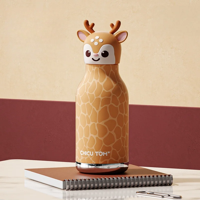 Animal-Print Insulated Water Bottle for Kids
