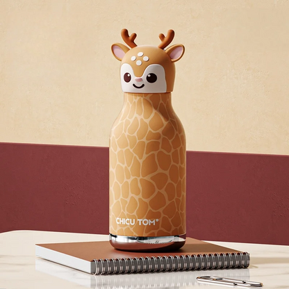 Animal-Print Insulated Water Bottle for Kids