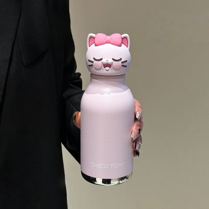 Animal-Print Insulated Water Bottle for Kids