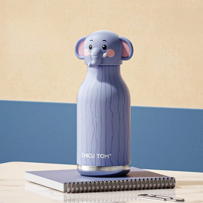 Animal-Print Insulated Water Bottle for Kids