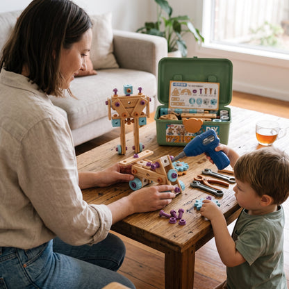 Accessoires de bricolage jouets inclus dans le coffret de construction