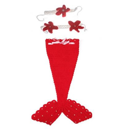Baby Mermaid Set With Tail Top And Headband