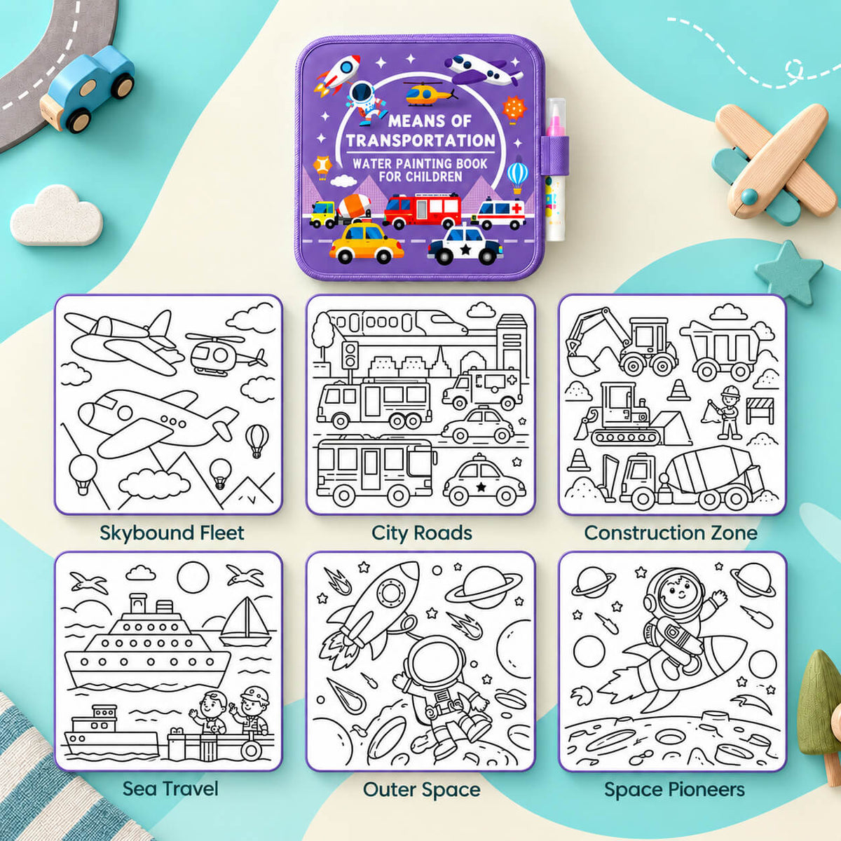 Reusable Magic Water Coloring Book