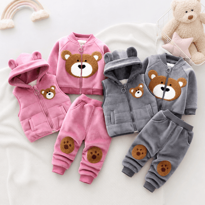 Ensemble polaire 3 pièces doux et confortable pour enfant