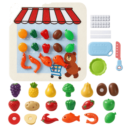 Enfant explorant les activités sensorielles du tableau Montessori