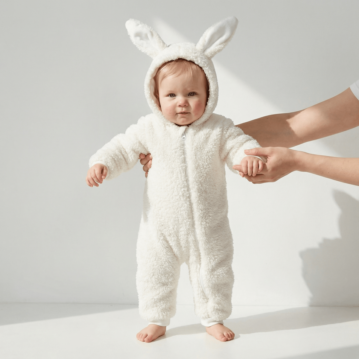 Barboteuse Bébé En Cachemire Motif Lapin - Enfant Joyeux