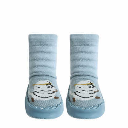 Souliers-chaussettes pour bébé à motifs animaliers 0 à 24 mois