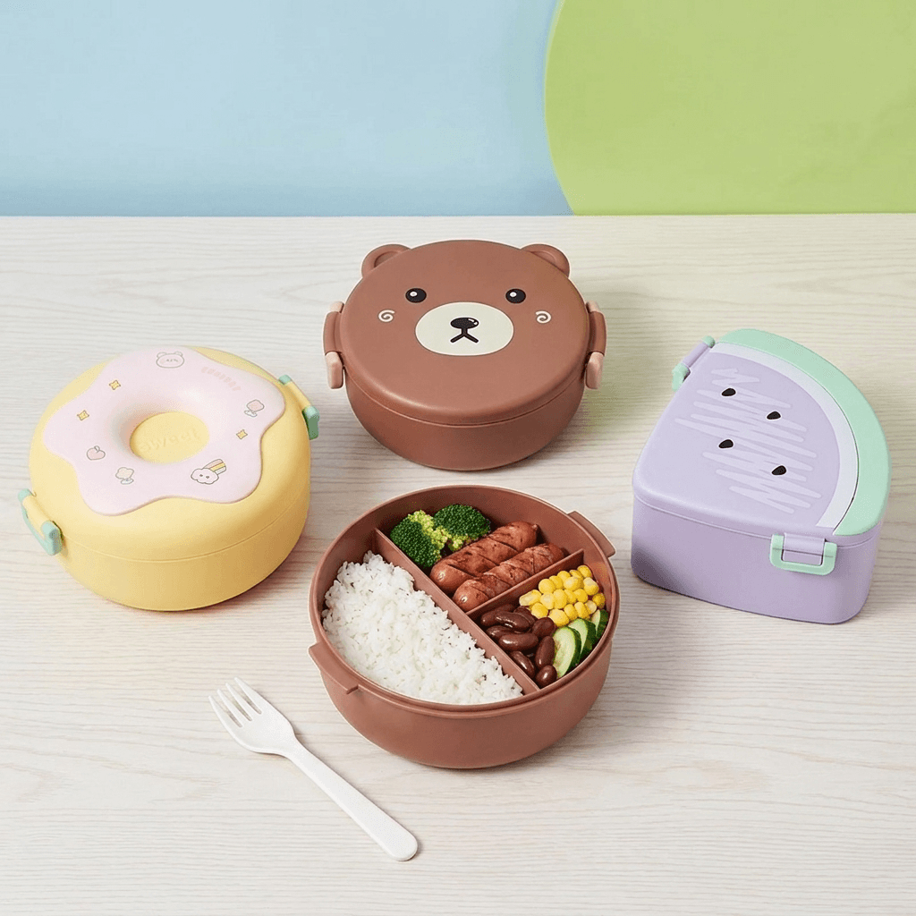 Boîte À Lunch Bento Étanche À 2 Compartiments Pour Enfants - Enfant Joyeux