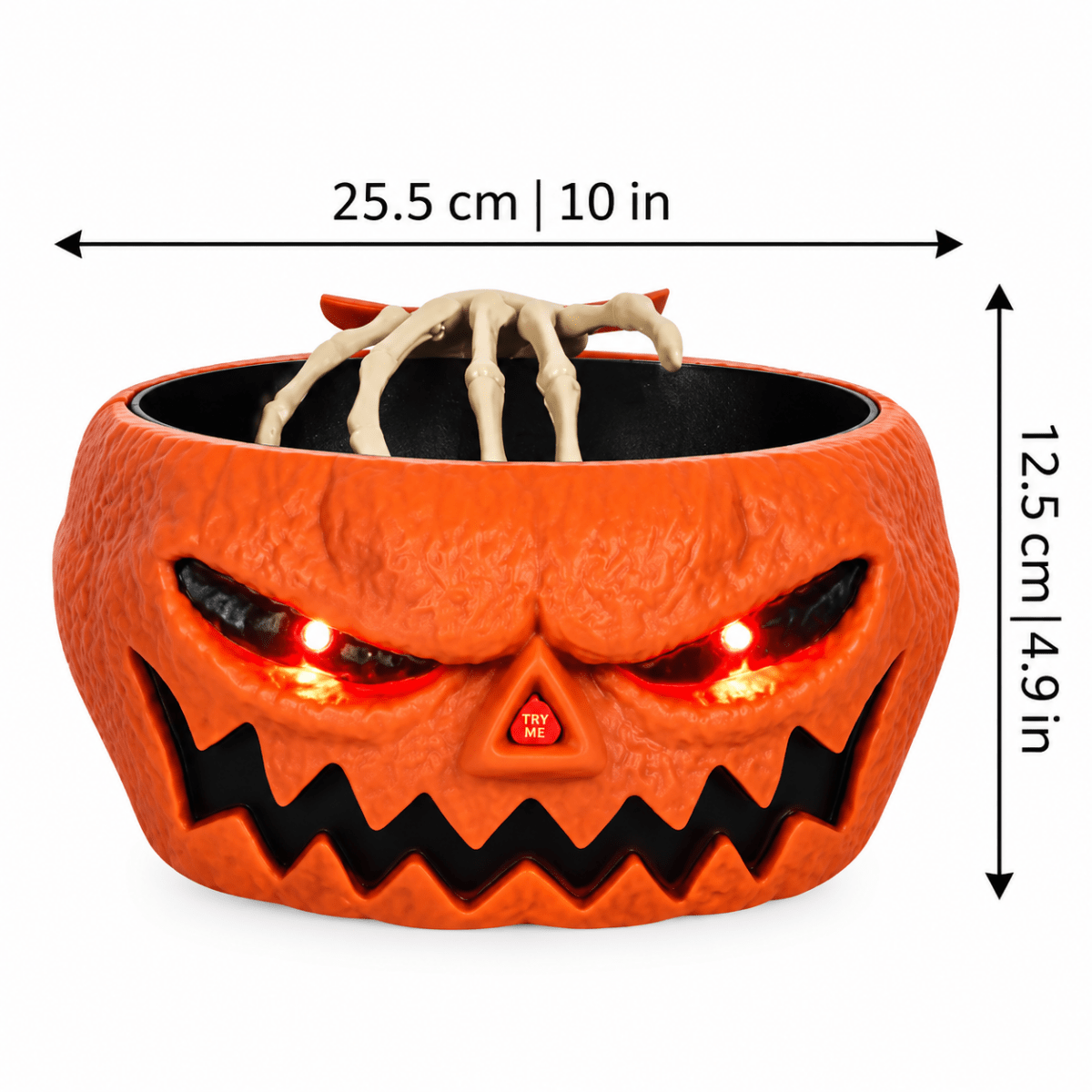 Bol À Bonbons Animé D’Halloween Avec Yeux Lumineux - Enfant Joyeux