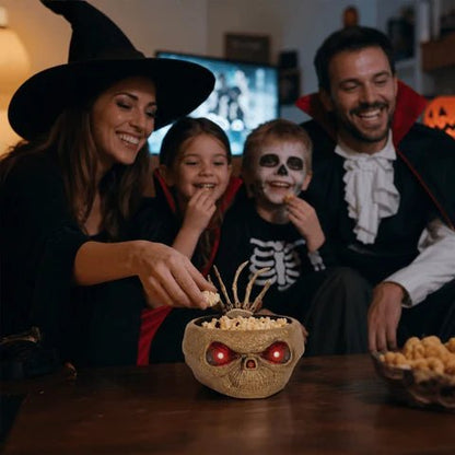 Bol À Bonbons Animé D’Halloween Avec Yeux Lumineux - Enfant Joyeux