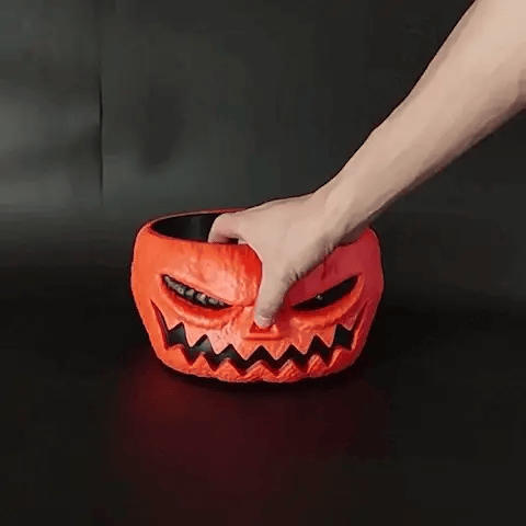 Bol À Bonbons Animé D’Halloween Avec Yeux Lumineux - Enfant Joyeux