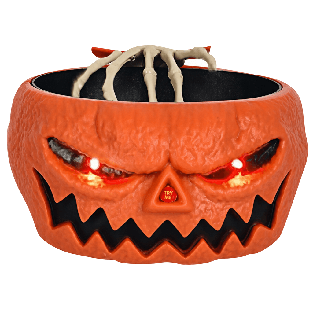 Bol À Bonbons Animé D’Halloween Avec Yeux Lumineux - Enfant Joyeux
