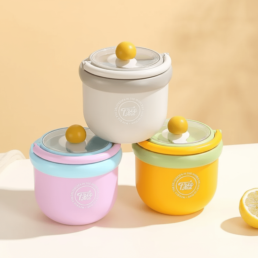 Bol-Repas Isotherme En Acier Inoxydable Avec Cuillère - Enfant Joyeux