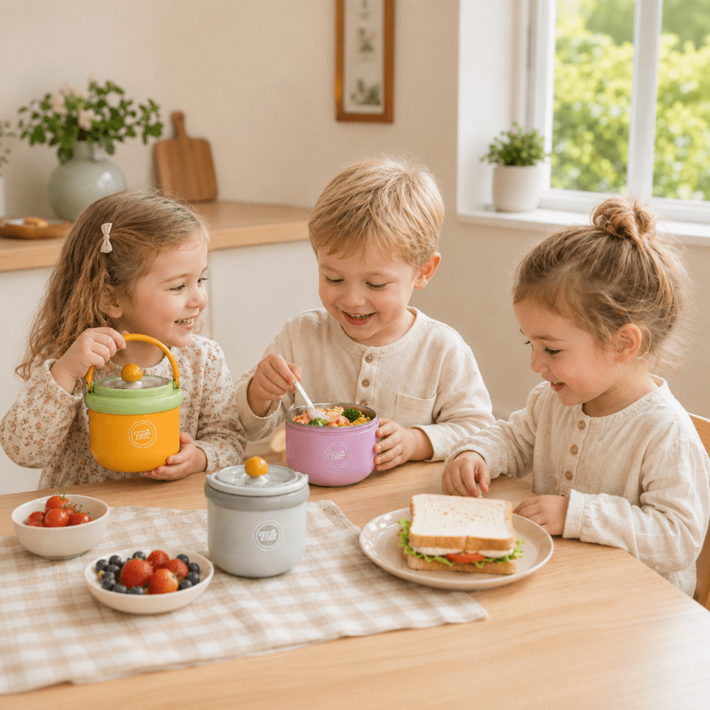 Bol-Repas Isotherme En Acier Inoxydable Avec Cuillère - Enfant Joyeux