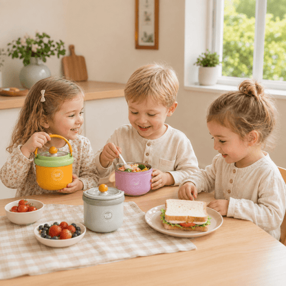 Bol-Repas Isotherme En Acier Inoxydable Avec Cuillère - Enfant Joyeux
