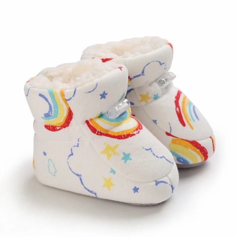 Bottillons Bébé Doublés en Fourrure à Semelles Antidérapantes - Enfant Joyeux