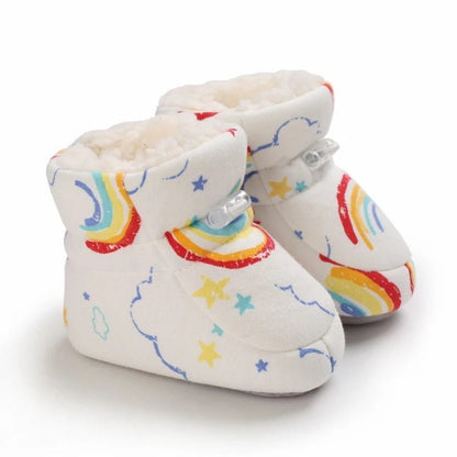 Bottillons Bébé Doublés en Fourrure à Semelles Antidérapantes - Enfant Joyeux