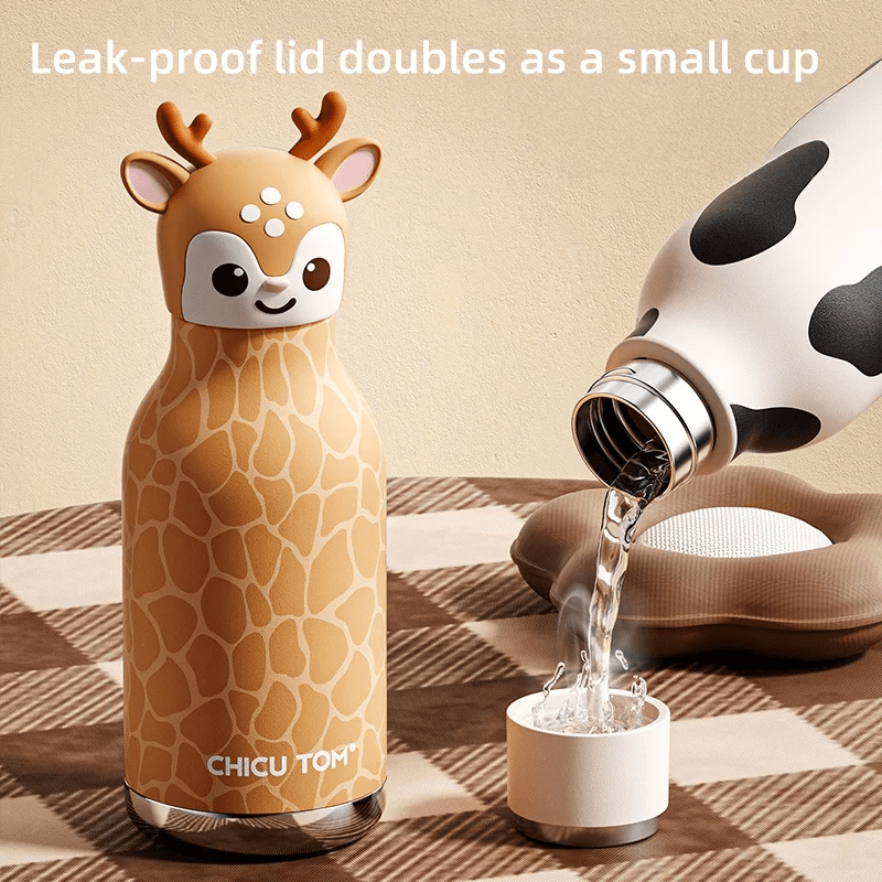 Bouteille Thermos Pour Enfant À Motifs d’Animaux - Enfant Joyeux