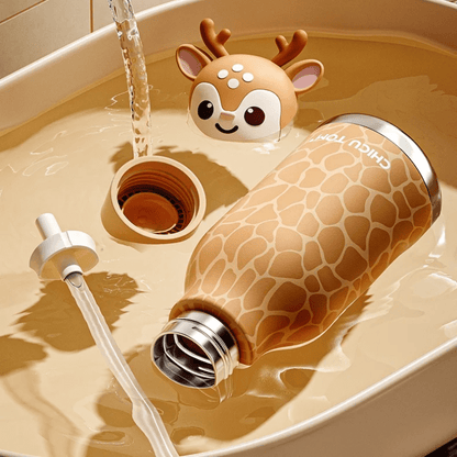 Bouteille Thermos Pour Enfant À Motifs d’Animaux - Enfant Joyeux