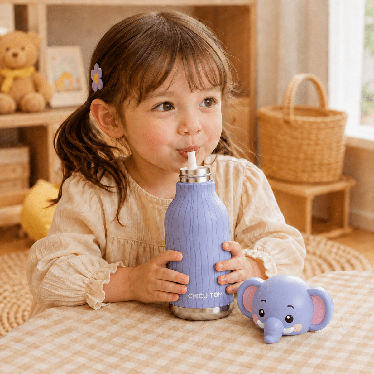 Bouteille Thermos Pour Enfant À Motifs d’Animaux - Enfant Joyeux
