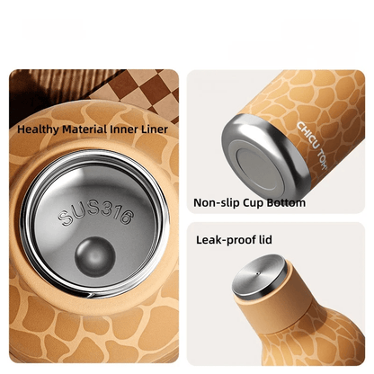 Bouteille Thermos Pour Enfant À Motifs d’Animaux - Enfant Joyeux