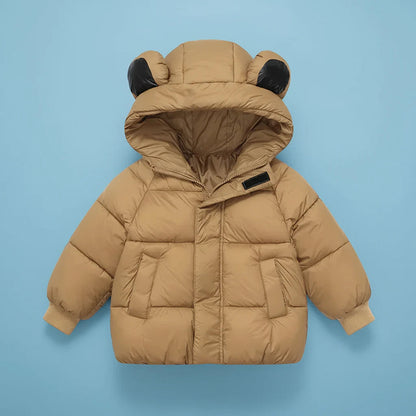 Manteau D’hiver Matelassé À Capuchon Pour Enfant