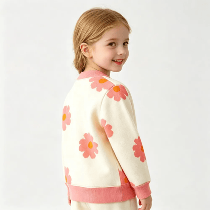 Cardigan Tricoté Pour Enfant À Imprimés Colorés - Enfant Joyeux