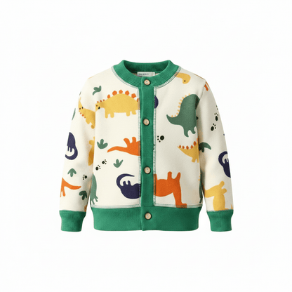 Cardigan Tricoté Pour Enfant À Imprimés Colorés - Enfant Joyeux