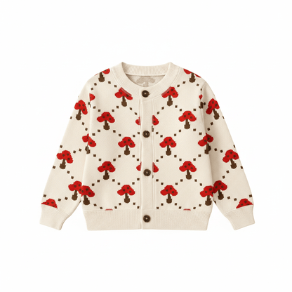 Cardigan Tricoté Pour Enfant À Imprimés Colorés - Enfant Joyeux