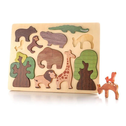 Casse-Tête En Bois Animaux De La Forêt Montessori - Enfant Joyeux