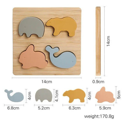 Casse-Tête En Bois Animaux De La Forêt Montessori - Enfant Joyeux