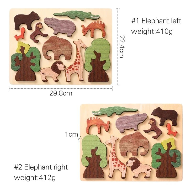 Casse-Tête En Bois Animaux De La Forêt Montessori - Enfant Joyeux