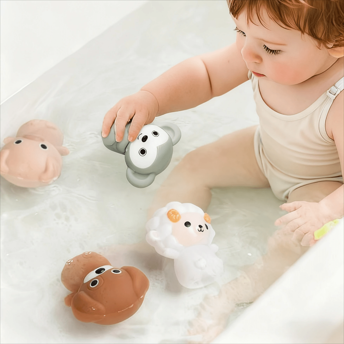 Ensemble De 3 Voitures Jouets Animaux En Silicone - Enfant Joyeux