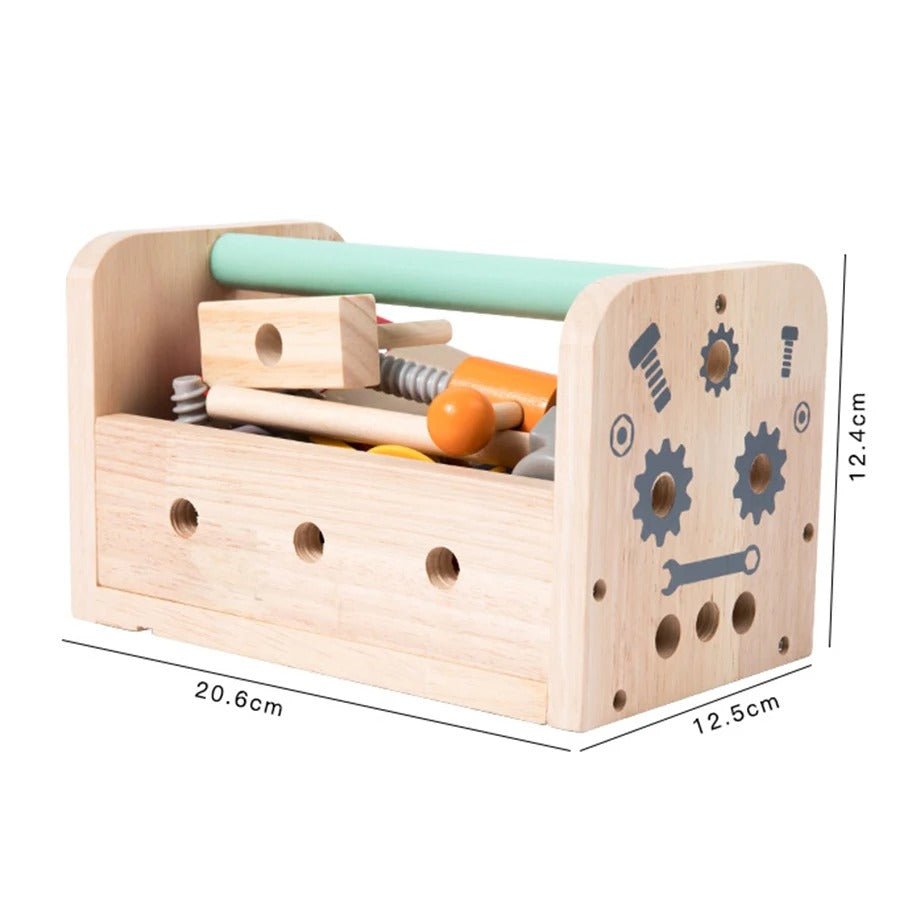Ensemble D’outils En Bois Pour Enfants Avec Boîte 29 Pièces - Enfant Joyeux
