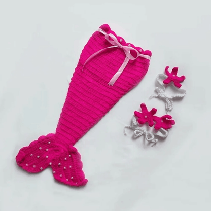 Ensemble Sirène Pour Bébé Avec Queue Haut Et Bandeau - Enfant Joyeux