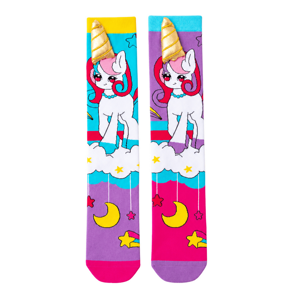 Détail de la finition des chaussettes animalières pour enfants